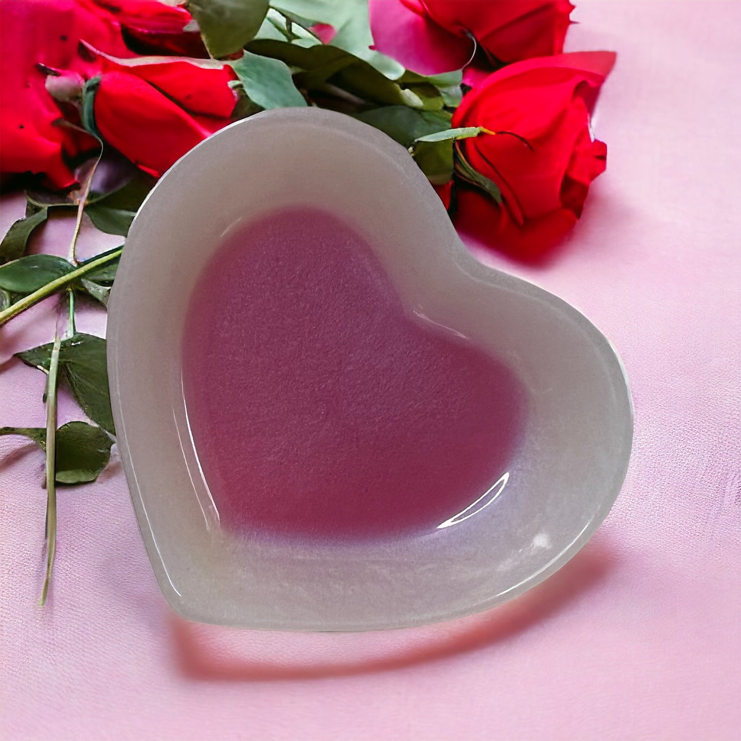 Heart Trinket Tray - Pink/Pearly White