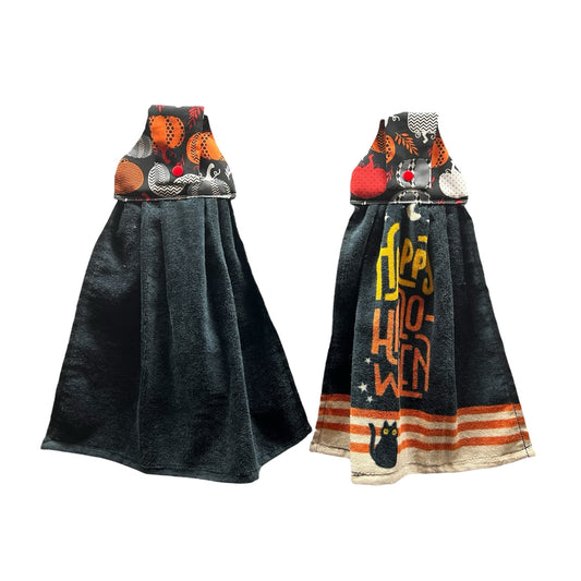 Set of 2 Halloween Hanging Towels