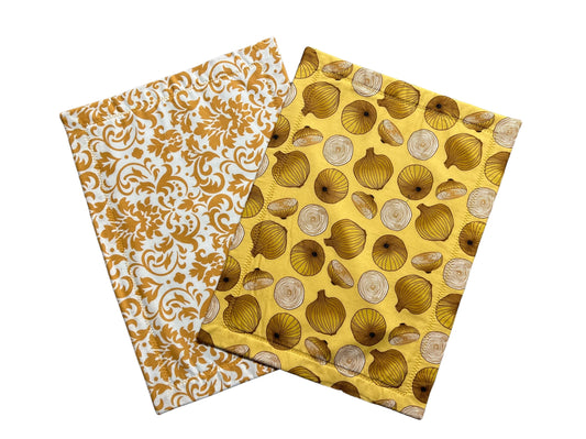 Set of 4 Reversible Placemats - Onions