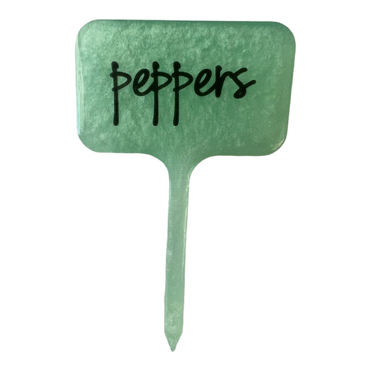 Resin Plant Label - Peppers