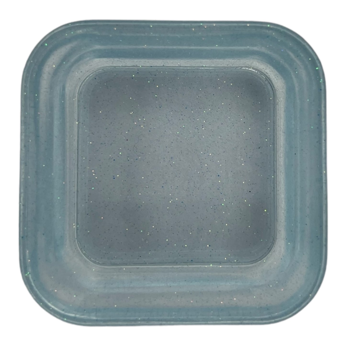 Square Trinket Tray - Light Blue Sparkle