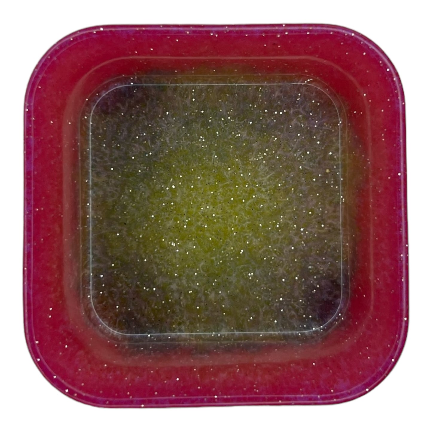 Square Trinket Tray - Pink, Orange, Blue Green, Yellow Sparkle