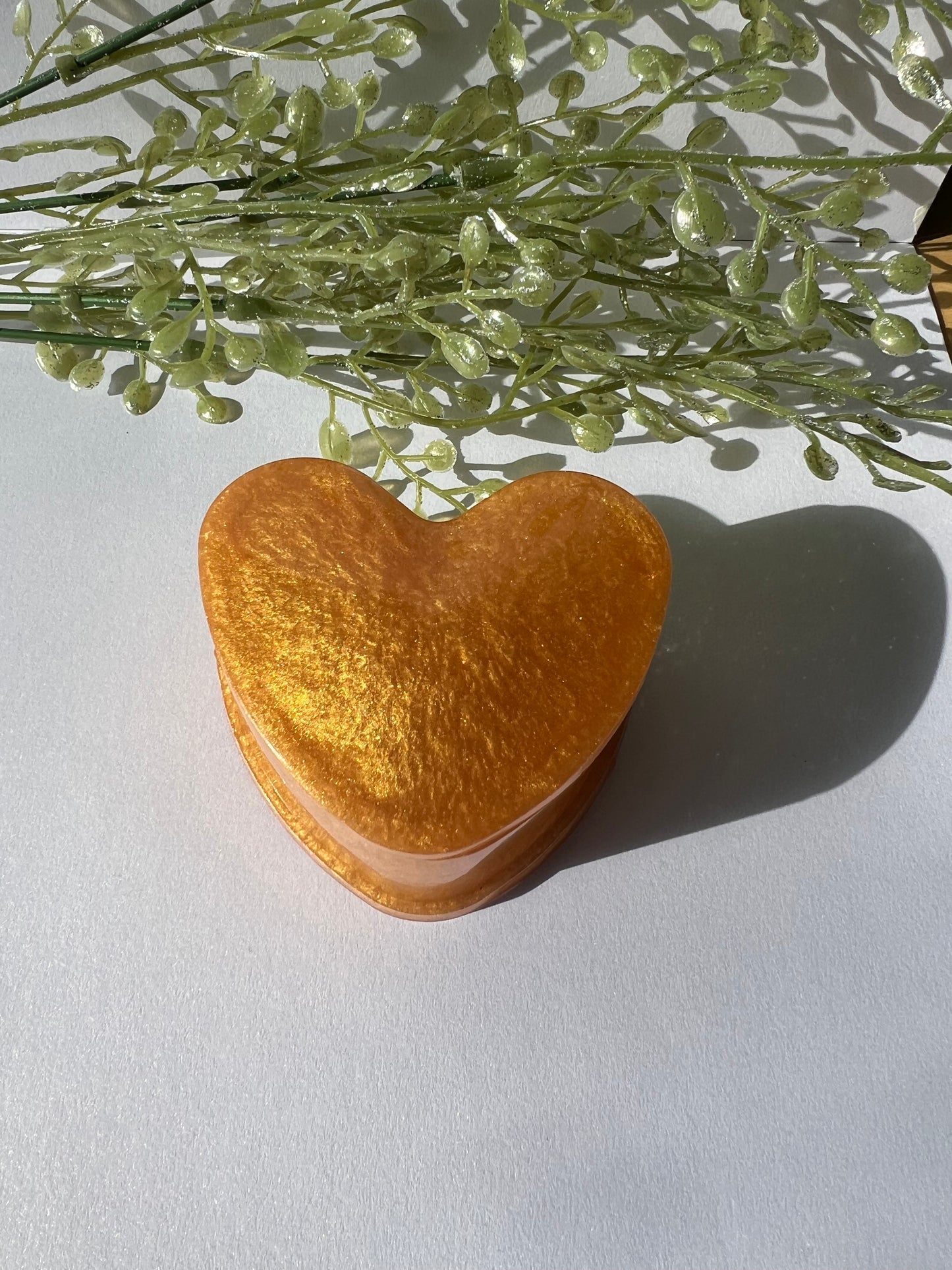 Heart Trinket Box - Gold Shimmer