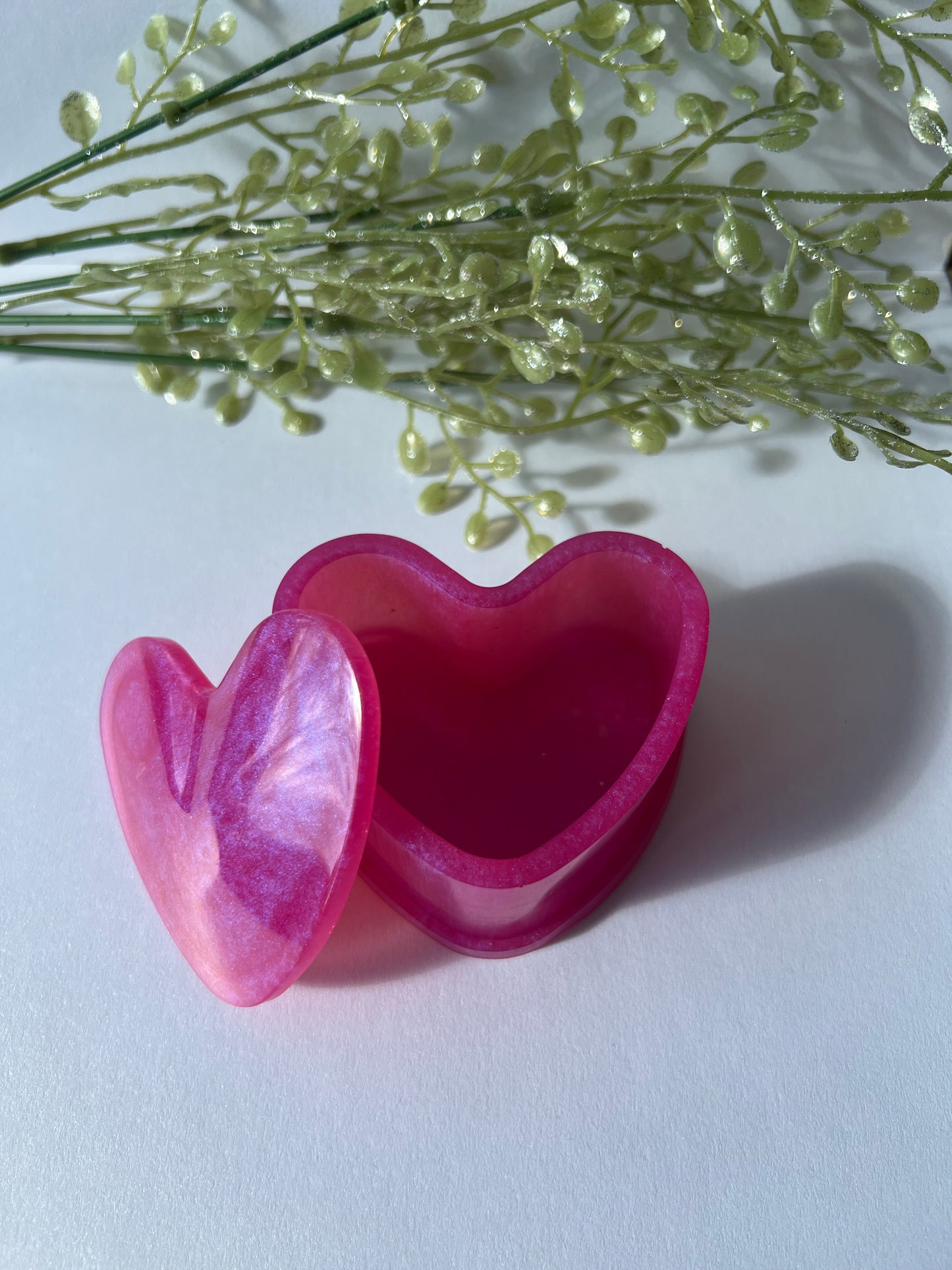 Heart Trinket Box - Pink Shimmer