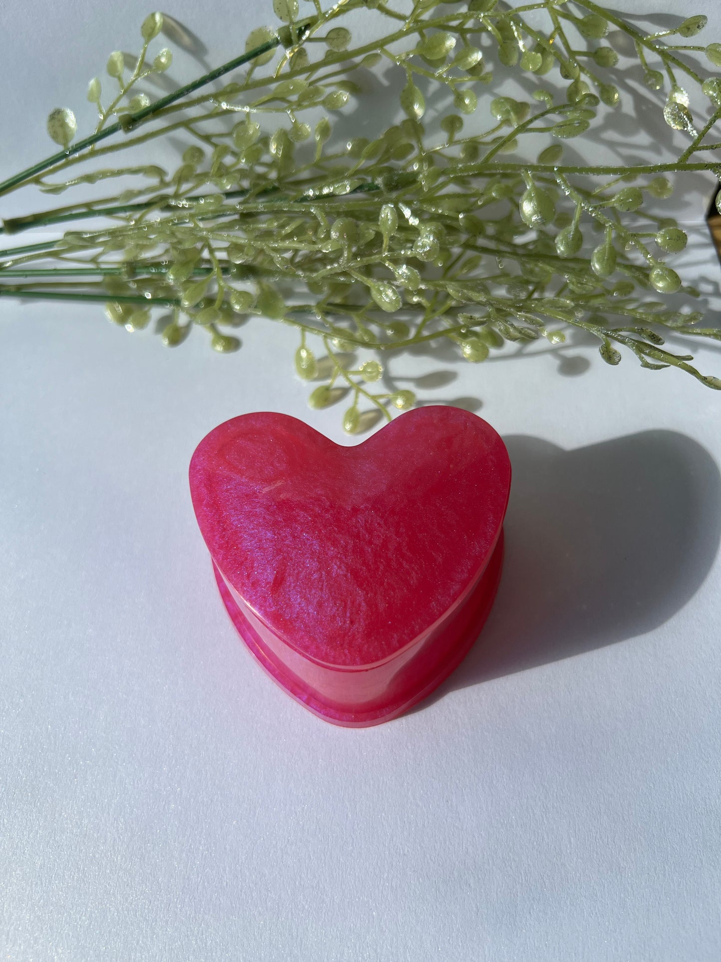 Heart Trinket Box - Pink Shimmer