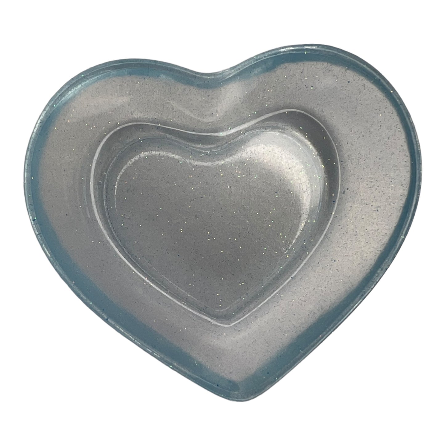 Heart Trinket Tray - Light Blue Sparkle