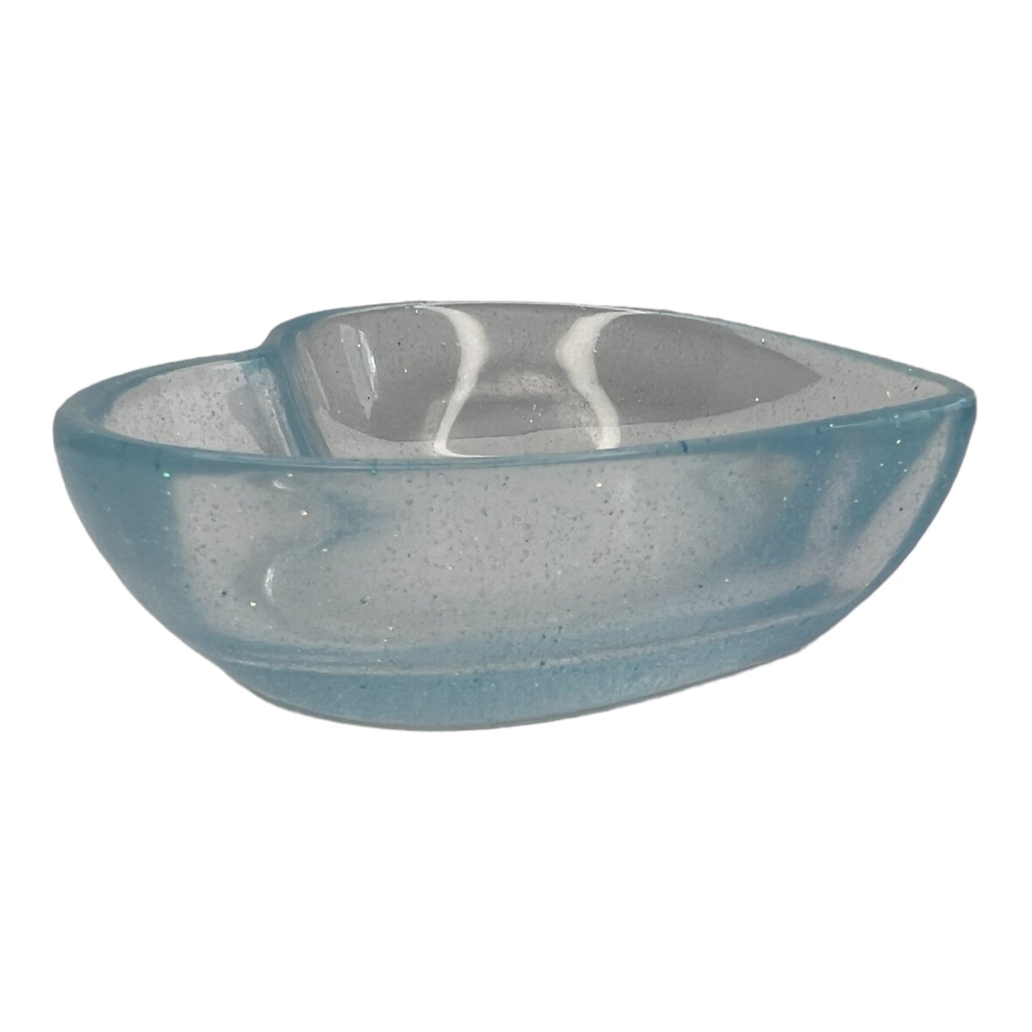 Heart Trinket Tray - Light Blue Sparkle