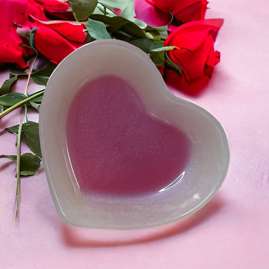 Heart Trinket Tray - Pink/Pearly White