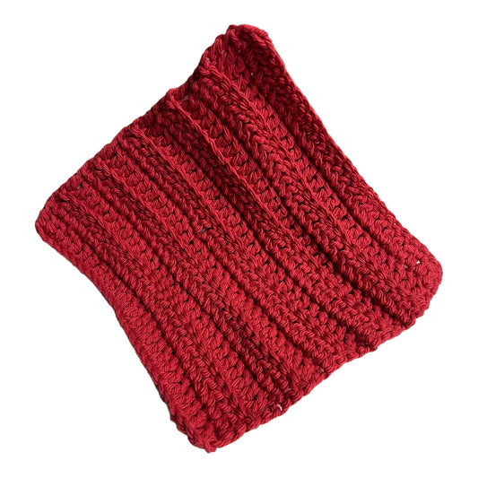 Cotton Dish Cloth - Maroon